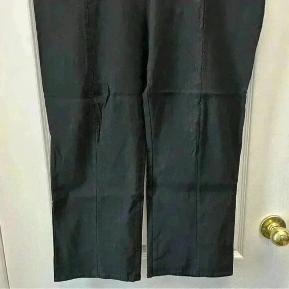 Simon Chang Jeans High Rise Straight Leg Cropped Stretch Fit Black  Size 16 - Picture 7 of 16